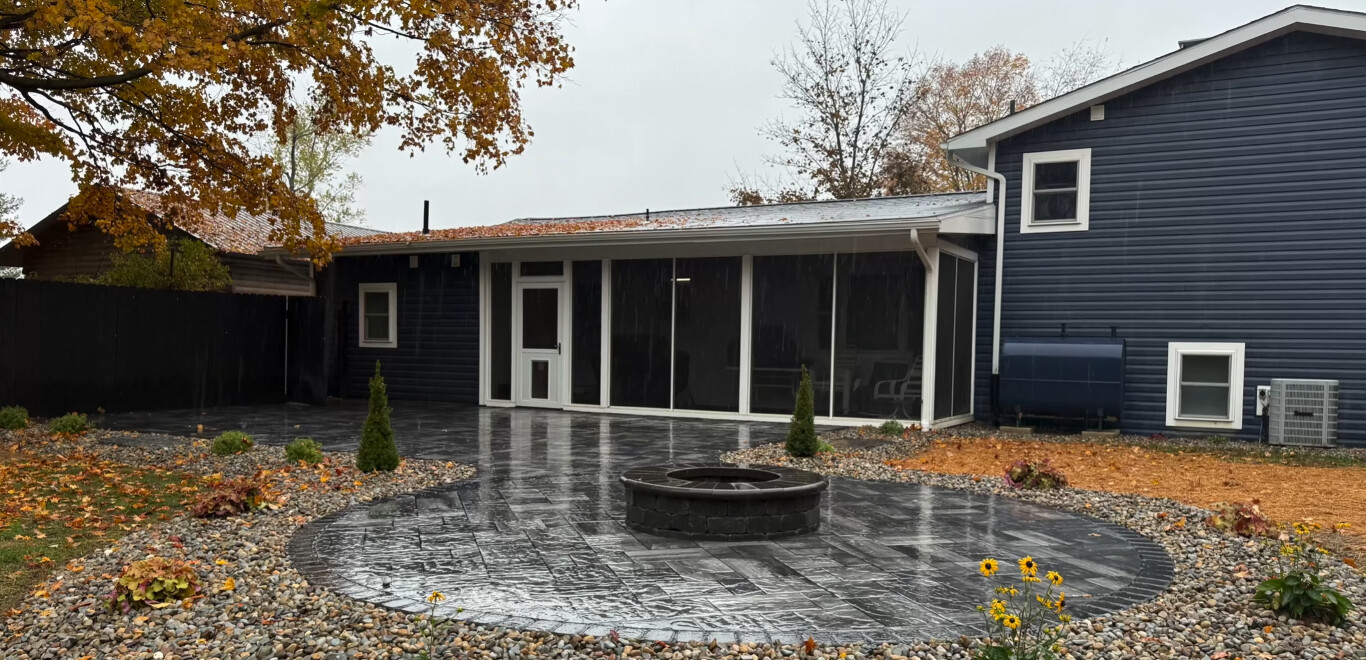 Durable stamped concrete patio installation in Indio, CA